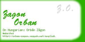 zagon orban business card