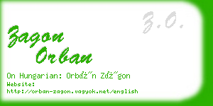 zagon orban business card